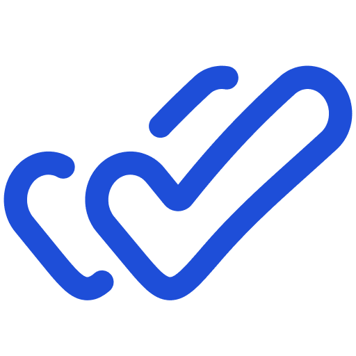 Modern heart-shaped blue line illustration